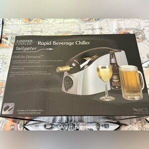 Tailgater Rapid Beverage Chiller - Silver and Black